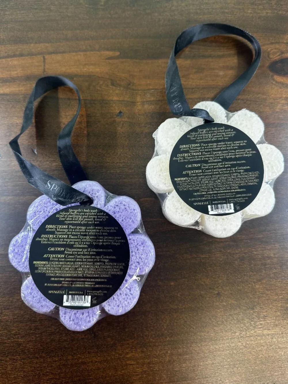 Two NEW Spongellé Daisies-Beach Grass Wild Flower & French Lavender Wild Flower - Picture 2 of 2